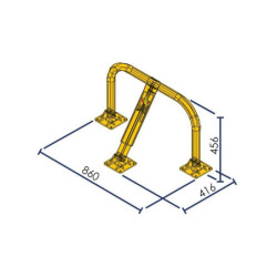 BARRIERE DE PARKING TUBE ACIER D.60MM