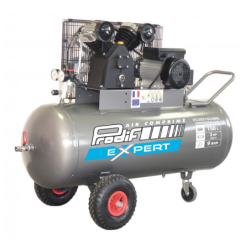 Compresseur bi-cylindres 150 litres moteur mono 3cv.débit 18.6m3/h restitué