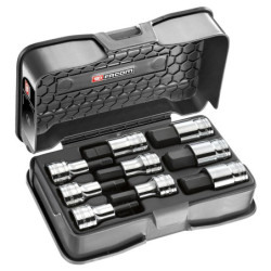 COFFRET DOUILLES TOURNEVIS 1/2' 6 PANS 5 a 19 mm STM.J9APB