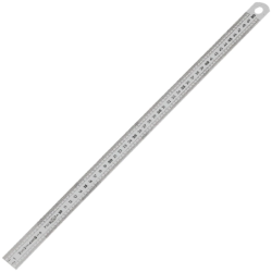 Réglet Inox semi rigide longueur 500mm un bord en mm - un bord en 1/2mm Facom DELA.1056.500