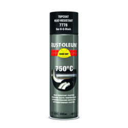 PEINTURE DE FINITION HAUTE TEMPERATURE NOIR 750° C AEROSOL 500 ML
