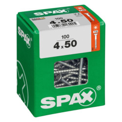 VIS A BOIS SPAX TF TORX T20 4x50mm F.P WIROX (boite 100 pcs)