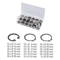 ASSORTIMENT DE CIRCLIPS INTERNES ET EXTERNES coffret 225 pcs