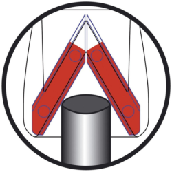 Ebavureur tonneau int/ext CU-PVC 40 mm