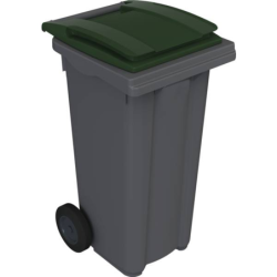 CONTENEUR ROULANT 360 L GRIS/VERT