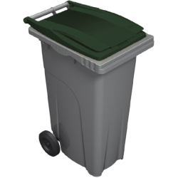 CONTENEUR ROULANT 360 L GRIS/VERT