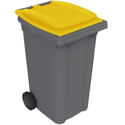 CONTENEUR ROULANT 360 L GRIS/VERT