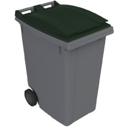CONTENEUR ROULANT 360 L GRIS/VERT