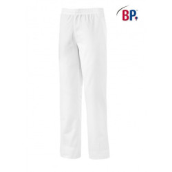 Pantalon unisexe élastique réglable polyester coton 215g blanc