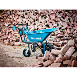 BROUETTE SUR BATTERIE MAKITA 18V LI-ion AVEC BATTERIE CHARGEUR ET RIDELLES