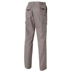 Pantalon multipoches Barroud coton polyester Gris acier