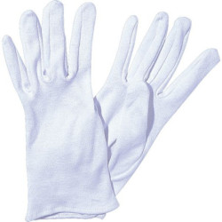 Gant coton cousus blanchis
