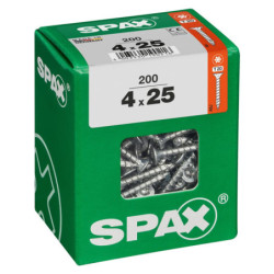 VIS A BOIS SPAX TF TORX T20 4x25mm F.T WIROX (boite 200 pcs)