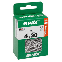 VIS A BOIS SPAX TF TORX T20 4x30mm F.P WIROX (boite 50 pcs)
