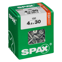 VIS A BOIS SPAX TF TORX T20 4,5x30mm F.T WIROX (boite 150 pcs)