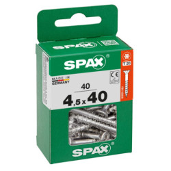 VIS A BOIS SPAX TF TORX T20 4,5x40mm F.P WIROX (boite 40 pcs)
