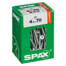 VIS A BOIS SPAX TF TORX T20 4,5x70mm F.P WIROX (boite 50 pcs)