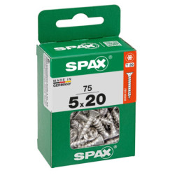 VIS A BOIS SPAX TF TORX T20 5x25mm F.T WIROX (boite 75 pcs)