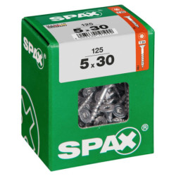 VIS A BOIS SPAX TF TORX T20 5x30mm F.P WIROX (boite 125 pcs)