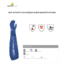Gant chimie type pétrolier PVC bleu 62cm 4131X - JKL