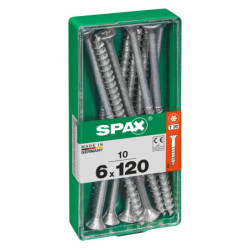 VIS A BOIS SPAX TF TORX T30 6x120mm F.P WIROX (boite 10 pcs)