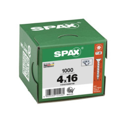 VIS A BOIS SPAX TF TORX T20 4x16mm F.T WIROX (boite 1000 pcs)