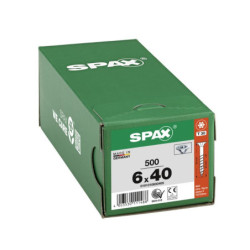 VIS A BOIS SPAX TF TORX T30 6x40mm F.P WIROX (boite 500 pcs)