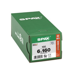 VIS A BOIS SPAX TF TORX T30 6x160mm F.P WIROX (boite 100 pcs)