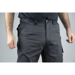 Pantalon Sulfate coton polyester 280g Gris sombre/noir