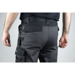 Pantalon Sulfate coton polyester 280g Gris sombre/noir