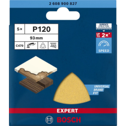 ABRASIF DELTA 93x93mm G080 BFW EXPERT (blister 5 pcs)