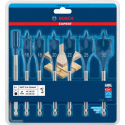 MECHE A BOIS PLATE SELFCUT SPEED 16-18-20-22-25-32mm EXPERT (blister 7 pcs)