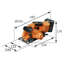 SCIE CIRCULAIRE PORTATIVE FEIN F-IRON CUT57AS SANS BATTERIE NI CHARGEUR EN COFFRET L-BOXX