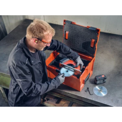 SCIE CIRCULAIRE PORTATIVE FEIN F-IRON CUT57AS SANS BATTERIE NI CHARGEUR EN COFFRET L-BOXX