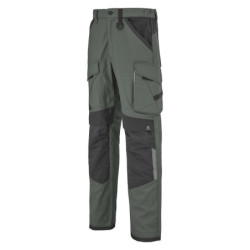Pantalon genouillères Ruler coton polyester 250g Kaki/charcoal