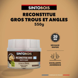 MASTIC BI-COMPOSANTS SOUPLE SINTOBOIS CHENE (boite de 190 gr)