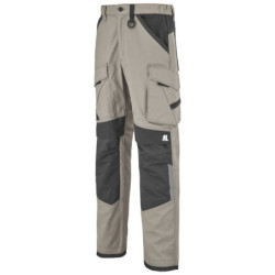 Pantalon genouillères Ruler coton polyester 250g Beige/charcoal