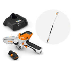 Scie de jardin GTA 26 Avec batterie AS2. chargeur AL1. rallonge