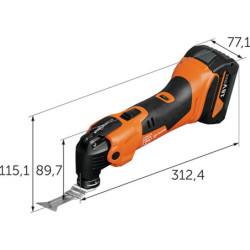 Machine oscillante à batterie 18V MULTIMASTER Sans batterie ni chargeur FEIN AMM 500 Plus Top AS en