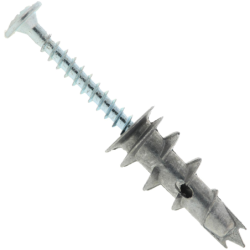 Cheville Zamak Driva vis tête plate TP12 pour plaque de plâtre Boite de 100 chevilles