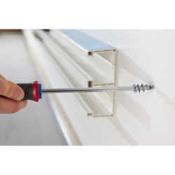 Cheville Zamak Driva vis tête plate TP12 pour plaque de plâtre Boite de 100 chevilles