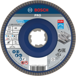 DISQUE A LAMELLES 125 G060 ACIER X-LOCK