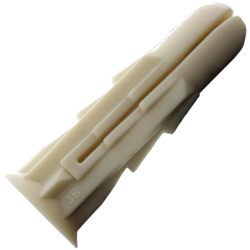 CHEVILLES PLASTIQUE ARPON 6x25mm GRAPPE (boite de 100 pcs)