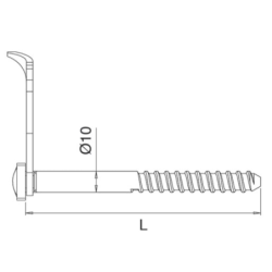 TOURNIQUET MARSEILLAIS A VIS D10 LONG 110mm NOIR