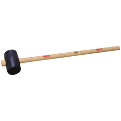 Maillet TP caoutchouc noir Ø 125mm Manche 115 cm