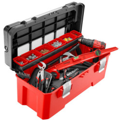 BOITE A OUTILS PLASTIQUE 20 POIGNEE ALU BP.P20APB