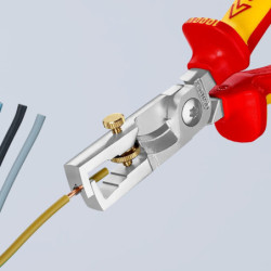 Pince à dénuder et coupe-câble Poignées isolées KNIPEX StriX®