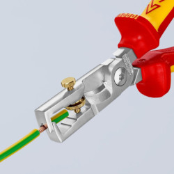 Pince à dénuder et coupe-câble Poignées isolées KNIPEX StriX®