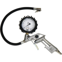 Poignée de gonflage métal CE Manomètre : Ø 60 mm 0 – 10 bar
