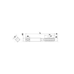 Taraud machine Multi-applications HSS DIN371 Entrée GUN Forme C Trous borgnes